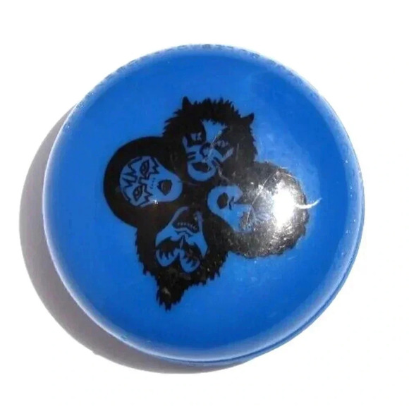 Vtg RARE Kiss Band Memorabilia Elastoform D-4858 Sulzbach - Rosenberg Blue Yo-Yo - Picture 1 of 4